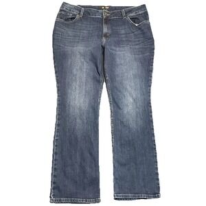 Lee Legendary Bootcut Jeans Womens 20W Medium Blue Denim Regular Fit Mid Rise